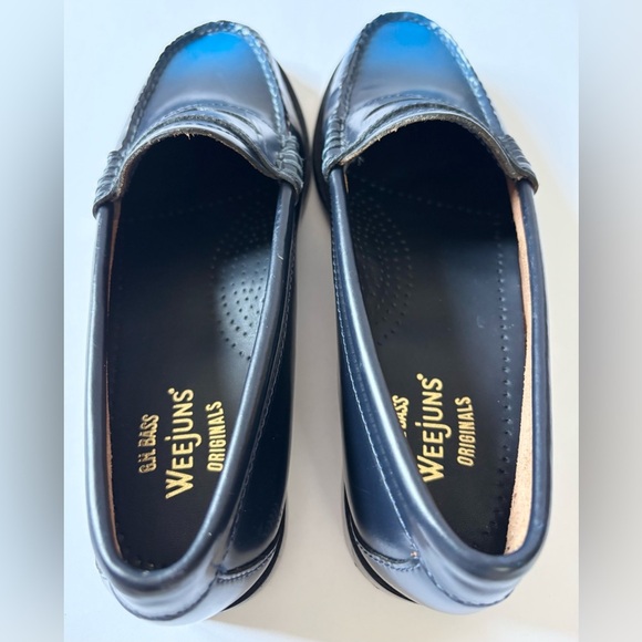 Bass Weejuns Blue Whitney Ombré Leather Slip On Penny Loafers - Picture 11 of 11